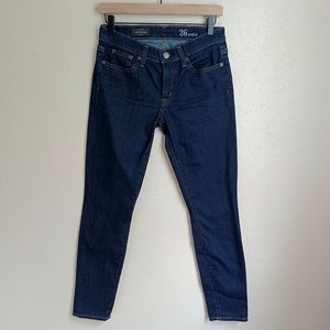 J. Crew Toothpick Ankle Dark Wash Jeans Size 26